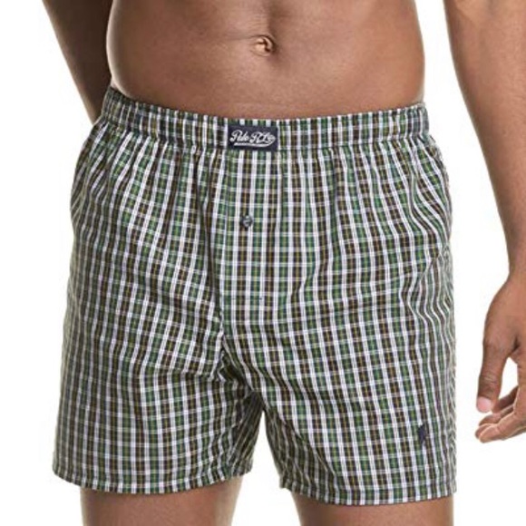 🆕Polo Ralph Lauren Woven Plaid Boxers 100% Cotton - Picture 1 of 8